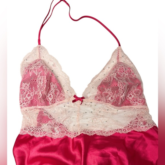 Large Victoria’s Secret Silk Slip nightgown chemise pink - Picture 3 of 6